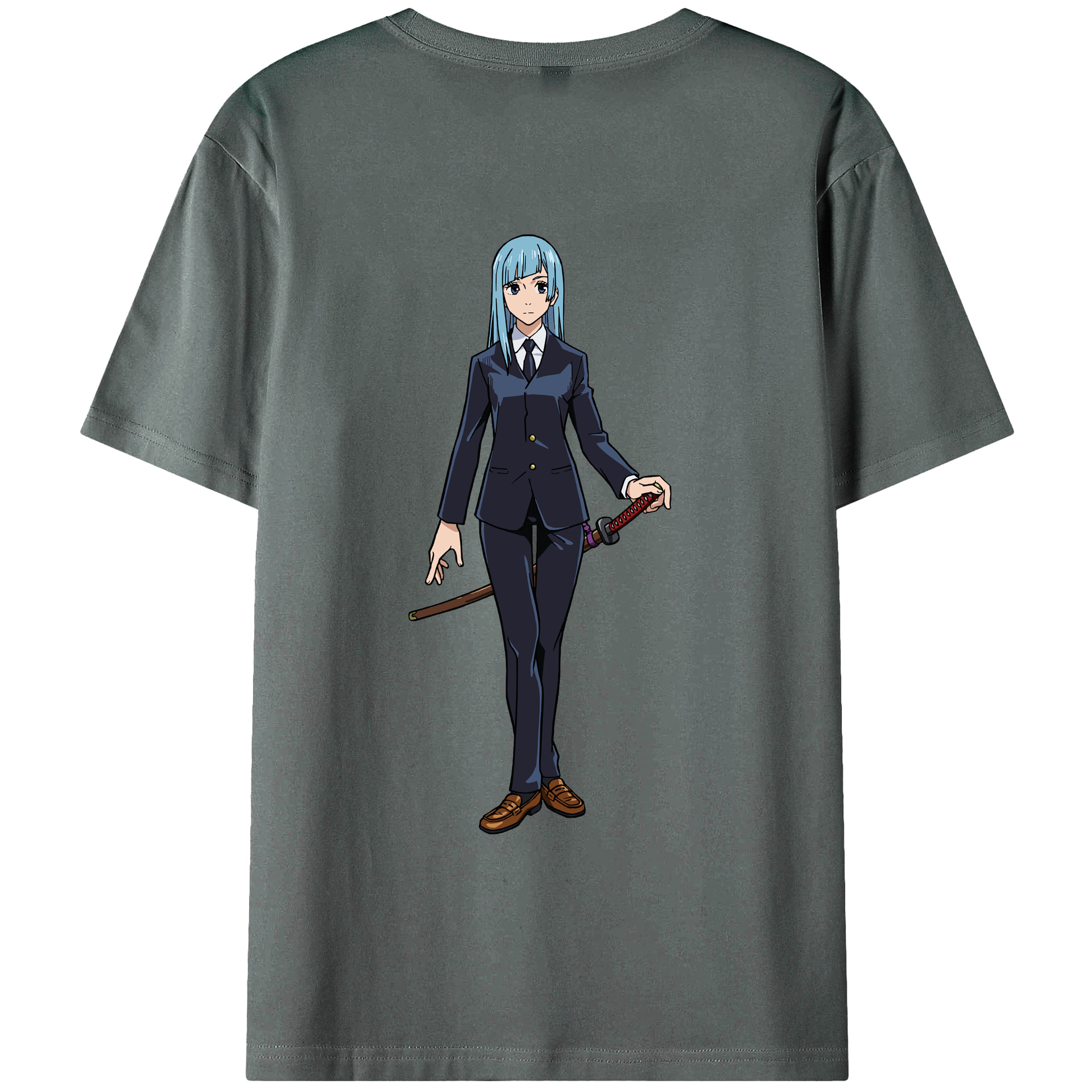 （画像用） 呪術廻戦 Jujutsu Kaisen 綿100％ メンズ半袖Tシャツ（バックプリント） 通気性